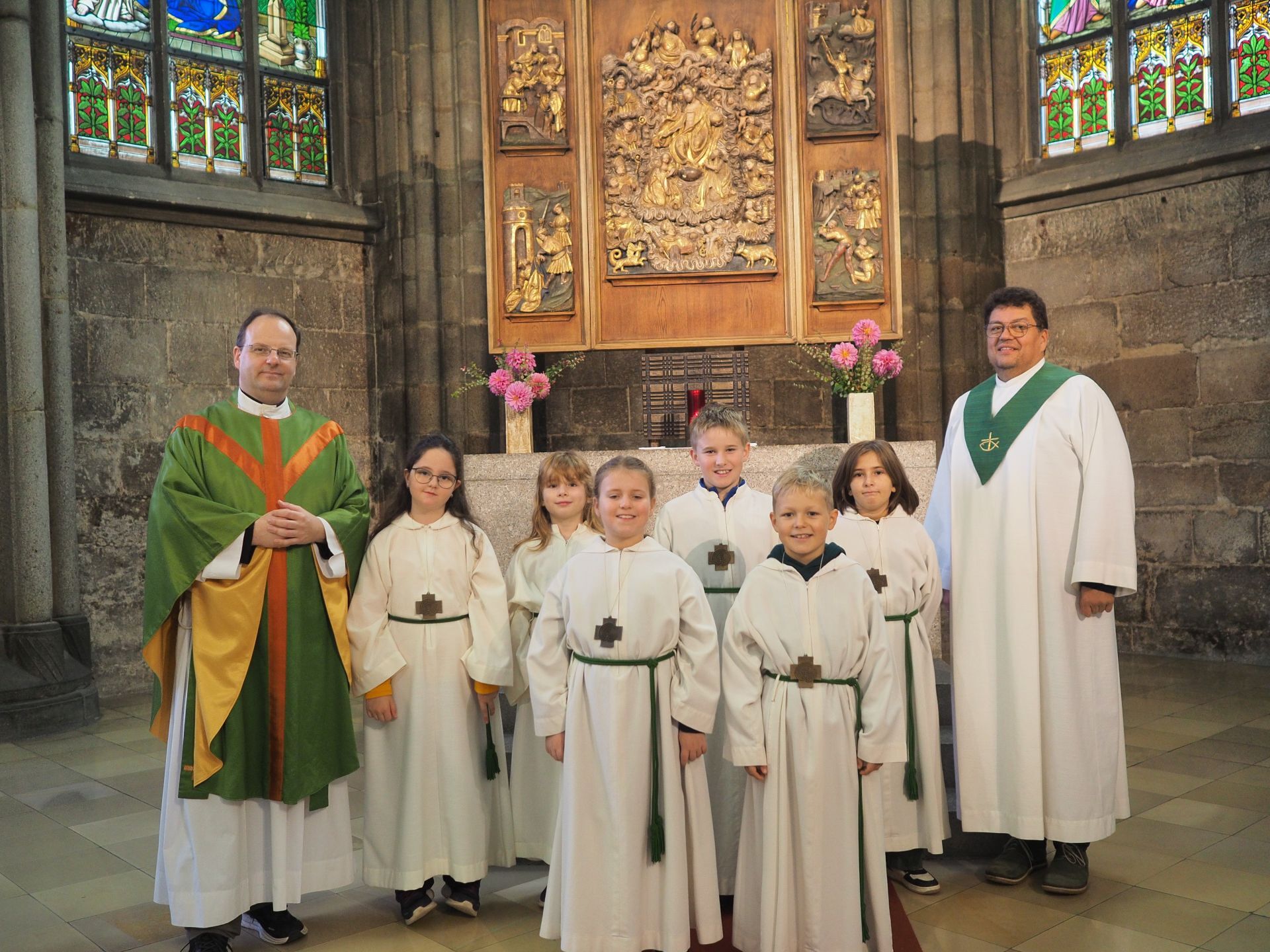 Aufnahme der Minis beim Sonntagsgottesdienst