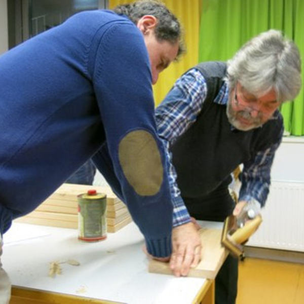 Gebetsschemel-Bau mit Josef